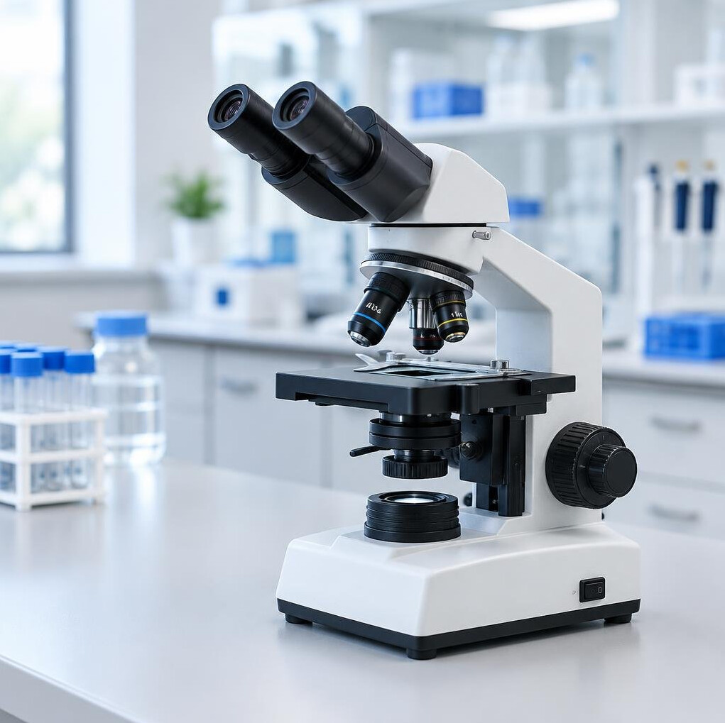 Microscope in a medical laboratory