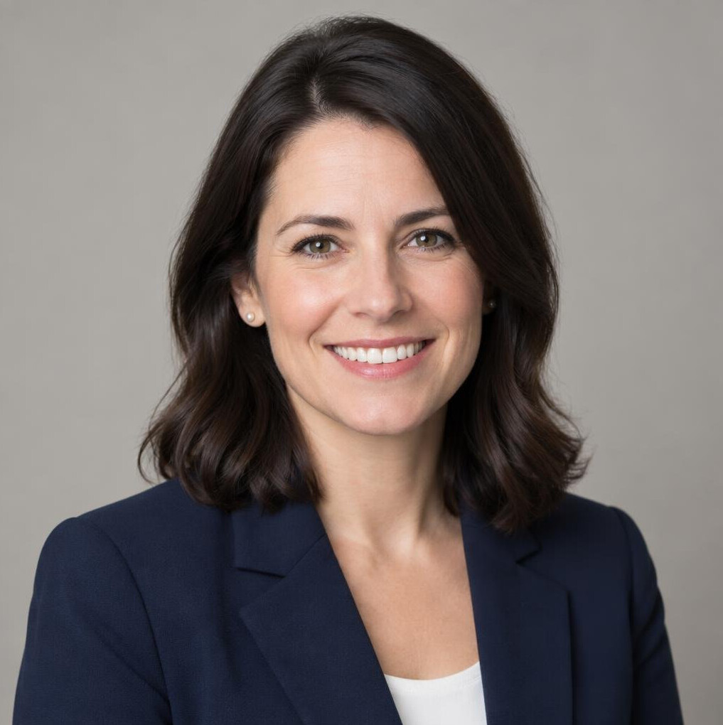 Portrait of a smiling woman with dark hair