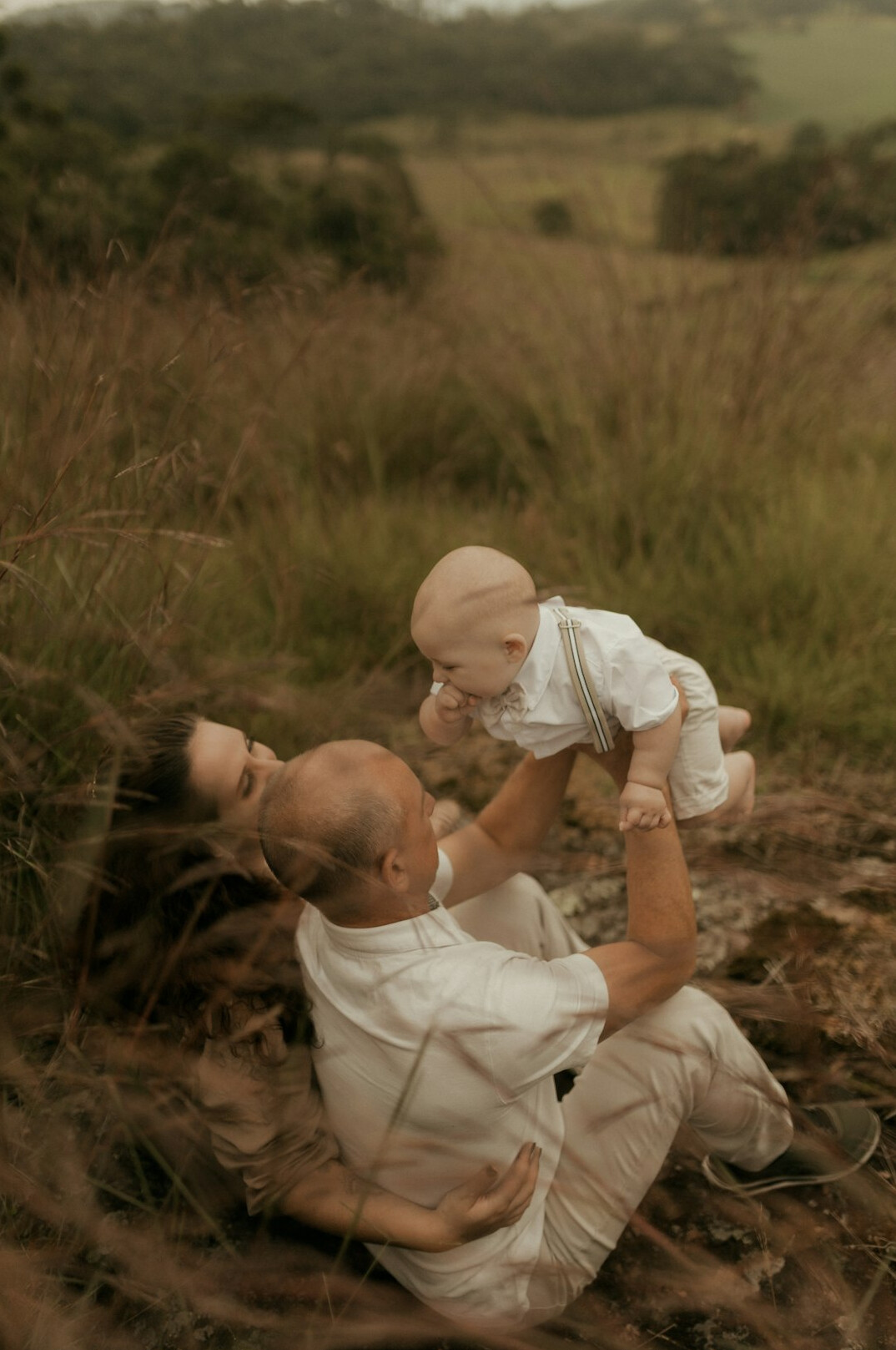 happy family outdoors
