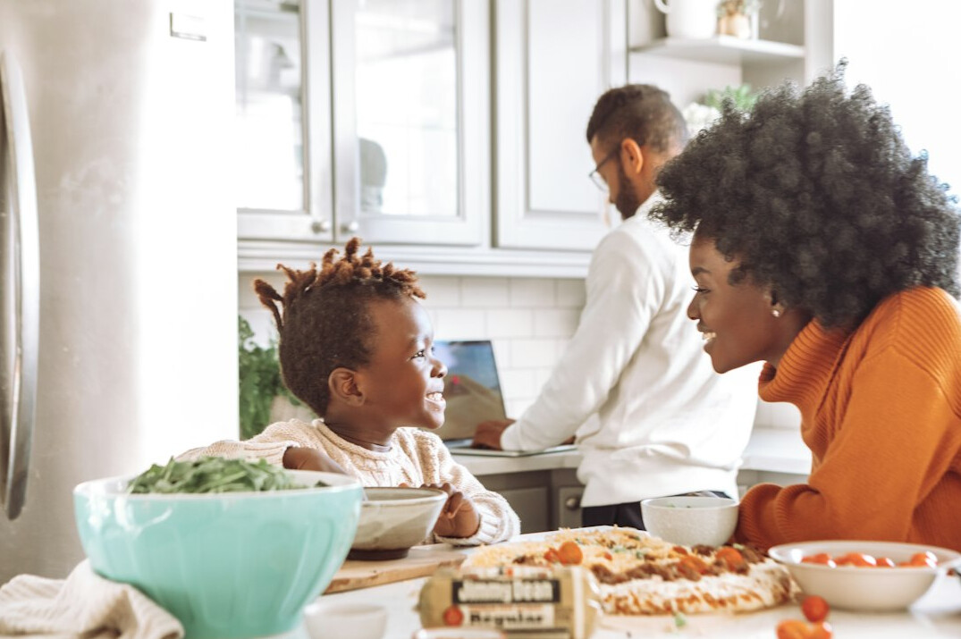 family discussing health options