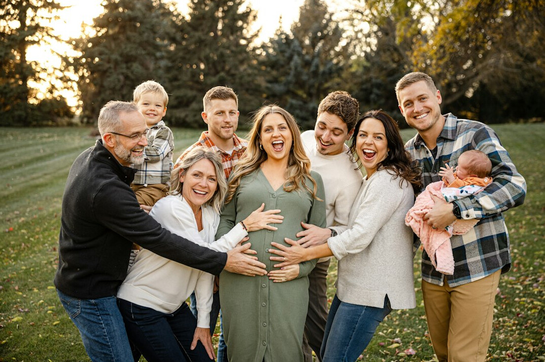 happy family outdoors